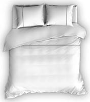 Flanellen Dekbedovertrek Duchesse Wit/Antraciet-260x200/220 - thumbnail