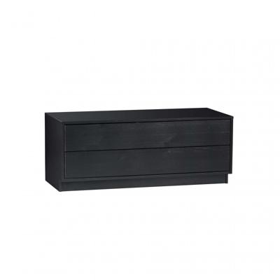 WOOOD TV-meubel 'Finca' Mat zwart, 100cm