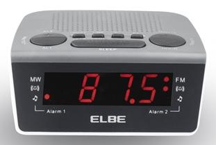 Elbe CR-932 Digitale wekkerradio, met AM/FM-radio, zwart/wit