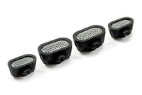 Bagagerek, met 4 lampen, 165x112mm - Zwart - thumbnail