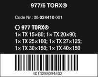 Wera 977/6 TORX® Schroevendraaierset Werkplaats 6-delig Binnen-Torx - thumbnail
