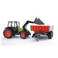 Bruder Claas Nectis 267 F met voorlader en trailer