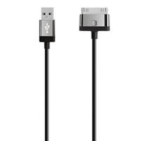 Belkin Oplaad-/sync-kabel (2 m kabellengte, geschikt voor Apple iPod/iPhone/iPad, 30-pins aansluiting) zwart - thumbnail