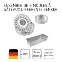 Set van 3 cakevormen - ZENKER - 30, 18 en 26 cm - thumbnail