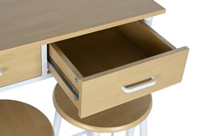 Tafel met twee stoelen DKD Home Decor Metaal Hout MDF 80 x 50 x 84 cm