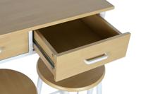 Tafel met twee stoelen DKD Home Decor Metaal Hout MDF 80 x 50 x 84 cm - thumbnail