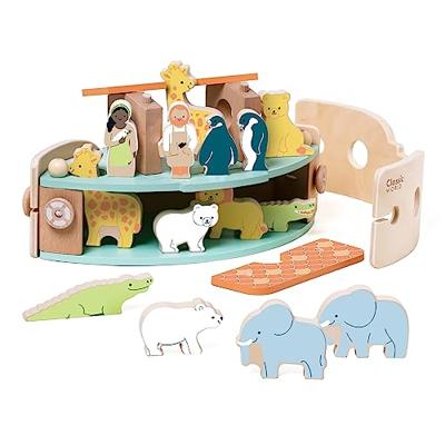 Classic World world houten noah's ark boot bouwset met dieren, 16dlg. Classic World world houten noah's ark boot bouwset met dieren, 16dlg.