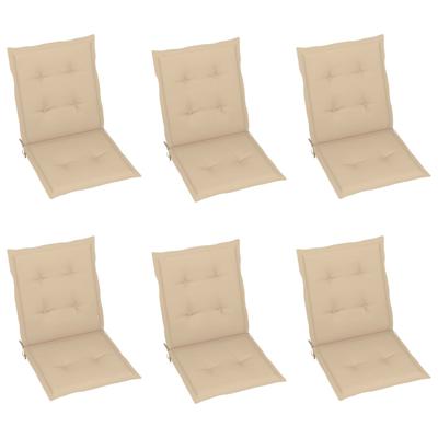 VidaXL Tuinstoelkussens 6 st 100x50x3 cm oxford stof beige VidaXL Tuinstoelkussens 6 st 100x50x3 cm oxford stof beige