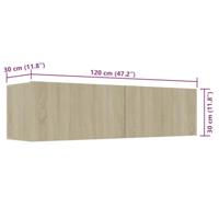 Tv-meubel 120x30x30 cm spaanplaat sonoma eikenkleurig - thumbnail