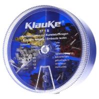Klauke ST1B Assortiment adereindhulzen 0.5 mm², 0.75 mm², 1. mm², 1.5 mm², 2.5 mm² Deels geïsoleerd Oranje, Wit, Geel, Rood, Blauw 400 onderdelen