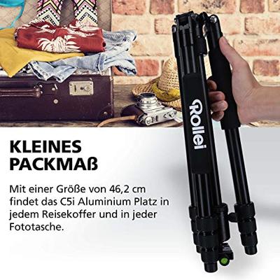 Rollei C5i aluminium statief zwart