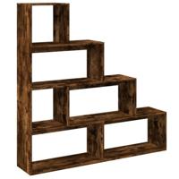 Kamerscherm / boekenkast 143,5x29x143,5 cm hout gerookt eiken - thumbnail