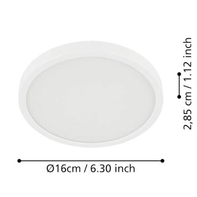 Eglo Badkamer lamp Fueva 5 IP44 - Wit - Ø 16cm 900638