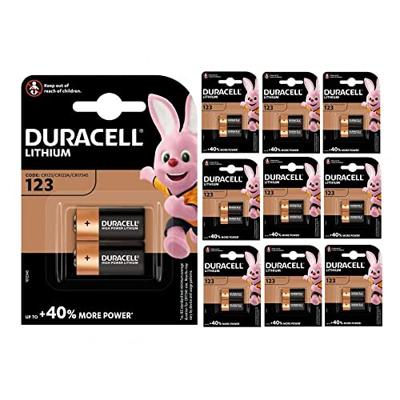 Batterij Duracell 2x CR123 high power lithium | 10 stuks