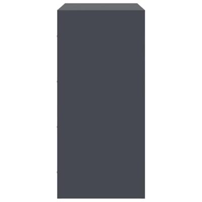 Dressoir 67x39x83 cm staal antracietkleurig Dressoir 67x39x83 cm staal antracietkleurig