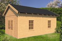 Tuindeco Hamar XL Overkapping type 4 678x445 cm Lariks/Douglashout blank- Zadeldak- Onbehandeld lariks Douglas hout- Tuindeco - thumbnail