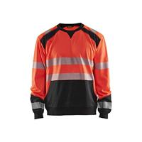 Blåkläder Sweatshirt High-Vis 35412528 | High-Vis Rood/Zwart | Maat XL - 7330509621202 - thumbnail