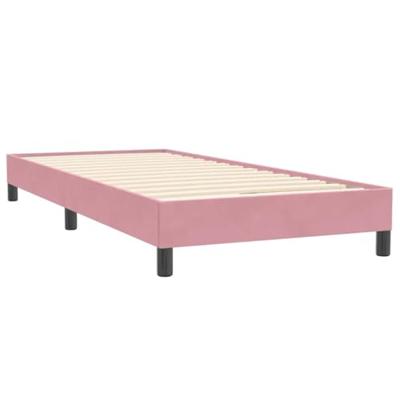 Boxspring zonder matras fluweel roze 100x220 cm