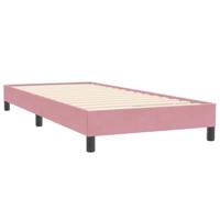 Boxspring zonder matras fluweel roze 100x220 cm - thumbnail