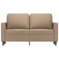 Tweezitsbank 120 cm kunstleer cappuccinokleurig - thumbnail