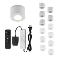 Set LED-opbouwspot met afstandsbediening Parma wit 3W dimbaar 1-12 stuks - thumbnail