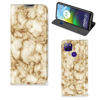 Motorola Moto G9 Power Standcase Marmer Goud - thumbnail