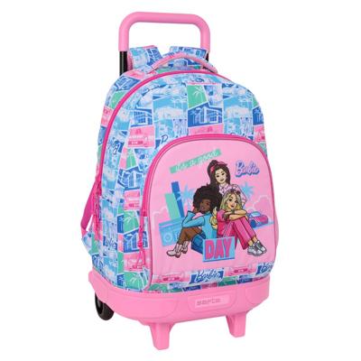 Schoolrugzak met Wielen Barbie Multicolour 33 x 45 x 22 cm