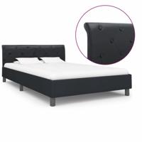 Bedframe kunstleer zwart 140x200 cm - thumbnail
