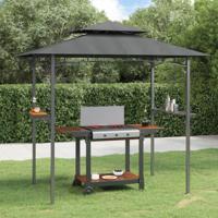 VidaXL Barbecue-overkapping 240x150x243 cm staal antracietkleurig - thumbnail