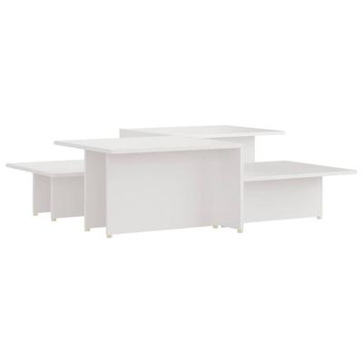VidaXL Salontafels 2 st 111,5x50x33 cm bewerkt hout wit