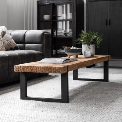 DTP Home Salontafel 'Beam' Teakhout, 150 x 50cm, kleur Naturel DTP Home Salontafel 'Beam' Teakhout, 150 x 50cm, kleur Naturel