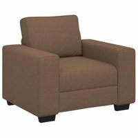 3-delige Loungeset met kussens stof bruin - thumbnail