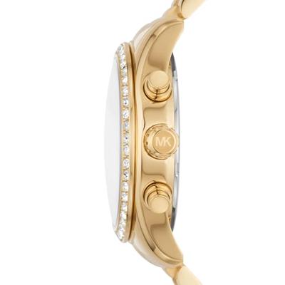 Michael Kors MK7241 Horloge Lexington Chrono staal goudkleurig-wit 38 mm