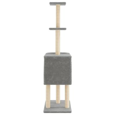 Kattenmeubel met sisal krabpalen 145 cm lichtgrijs Kattenmeubel met sisal krabpalen 145 cm lichtgrijs
