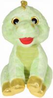 Free and Easy knuffel Dinosaurus junior 25 x 23 cm pluche groen - thumbnail