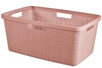 Curver jute wasmand - 46 liter - roze - thumbnail