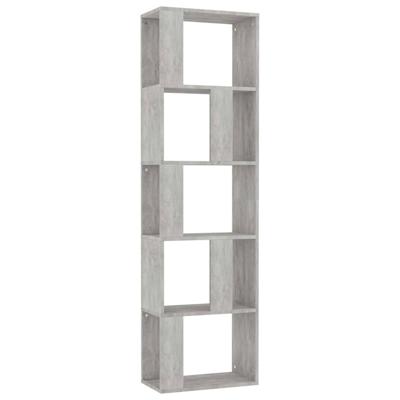 vidaXL Boekenkast/kamerscherm 45x24x159 cm spaanplaat betongrijs