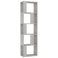 vidaXL Boekenkast/kamerscherm 45x24x159 cm spaanplaat betongrijs - thumbnail