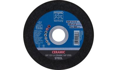 PFERD TOOLS EHT 125-1,6 CERAMIC SGP STEEL 61312516 Doorslijpschijf recht 125 mm 25 stuk(s) Staal PFERD TOOLS EHT 125-1,6 CERAMIC SGP STEEL 61312516 Doorslijpschijf recht 125 mm 25 stuk(s) Staal