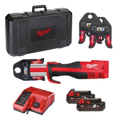 Milwaukee M18 BLHPT-202C M-SET Accu Compact Persgereedschap FORCE LOGIC™ 18V 2.0Ah in koffer - 4933451133 Milwaukee M18 BLHPT-202C M-SET Accu Compact Persgereedschap FORCE LOGIC™ 18V 2.0Ah in koffer - 4933451133