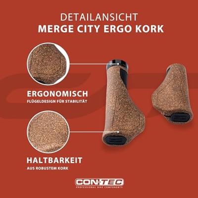 CONTEC handvatten "merge city ergo kork" ct grips merge city ergo cork, 96/140mm