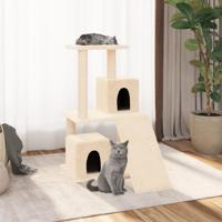 VidaXL Kattenmeubel met sisal krabpalen 82 cm crèmekleurig - thumbnail