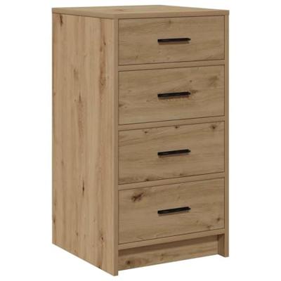 Dressoir artisanaal eikenkleurig 40 x 41 x 75 cm Bewerkt hout Dressoir artisanaal eikenkleurig 40 x 41 x 75 cm Bewerkt hout