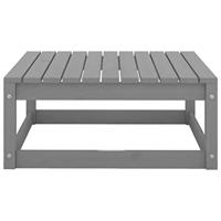 2-delige Loungeset met kussens massief grenenhout grijs - thumbnail