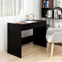 Bureau 101x50x76,5 cm bewerkt hout zwart - thumbnail