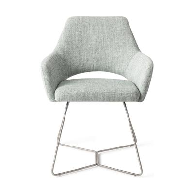 Jesper Home Eetkamerstoel 'Yanai' Beehive Steel, kleur Soft Sage