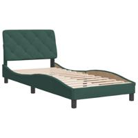 Bedframe zonder matras 120x200 cm fluweel donkergroen - thumbnail