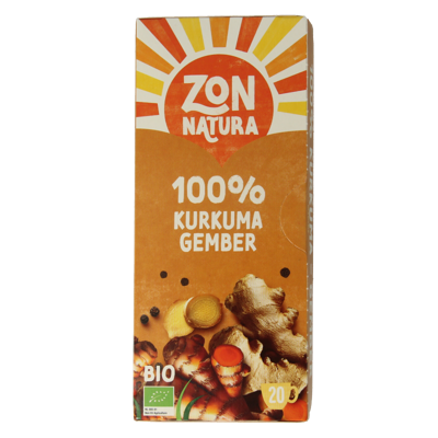 Kurkuma gember 100% thee bio 20 Zakjes Kurkuma gember 100% thee bio 20 Zakjes