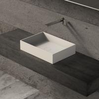 Opbouw Waskom Ideavit Solidjoy 50x35x11 cm Solid Surface Mat Wit Ideavit - thumbnail