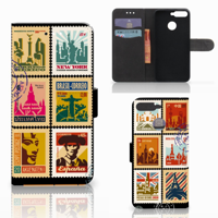 Huawei Y6 2018 Flip Cover Postzegels - thumbnail